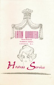 ロンドンのレスタースクエアにあるザラテンクォーターナイトクラブのタフカード、c1969 作： Unbekannt