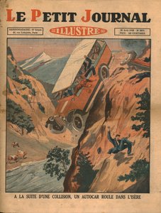 1930年の事故の後、車がイゼール川に落下しました。 作： Unbekannt