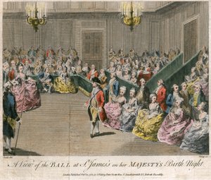 陛下の誕生日の夜のセントジェームズでの舞踏会の様子」1782年 作： Unbekannt