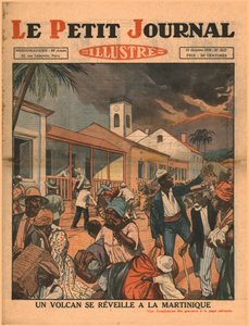1929年、マルティニークで火山が噴火します。 作： Unbekannt