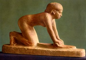 トウモロコシを挽く女性、c2650 BC 1936 作： Unbekannt