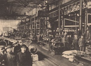 プチロフ工場のワークショップc。 1914