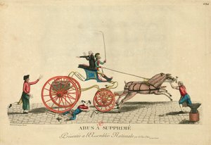 抑圧する虐待、1789年。 作： Unbekannt