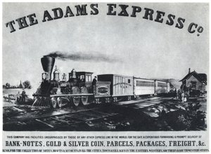 アダムスエクスプレスカンパニーの広告、c1860s 1954 作： Unbekannt
