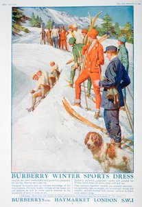 バーバリーウィンタースポーツドレスの広告、1928 作： Unbekannt