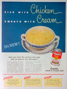 キャンベルの広告チキンスープの濃縮クリーム、1949 作： Unbekannt