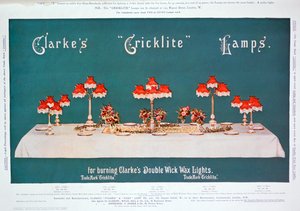 クラークスクリックライトランプの広告、1899年 作： Unbekannt