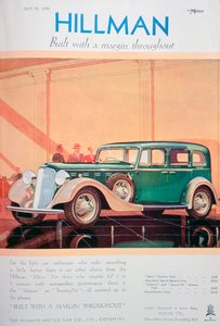 ヒルマンモーターカーの広告、1935 作： Unbekannt