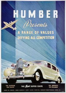 ハンバーモーターカーの広告、1938 作： Unbekannt