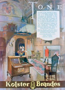 コルスターブランデスラジオ蓄音機の広告、1930
