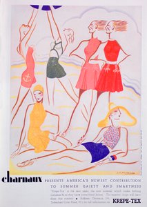 クレープテックスの水着の広告、1935 作： Unbekannt