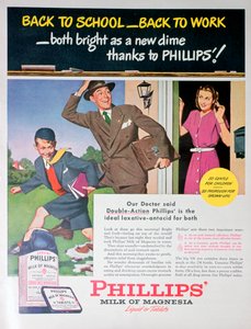 マグネシアのフィリップスミルクの広告、1946