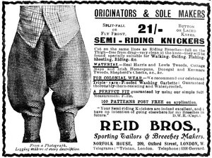 Reid Bros、スポーツテーラー、ブリーチメーカーの広告 作： Unbekannt