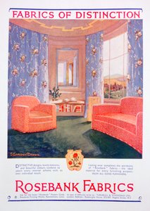 ローズバンクファブリックの広告、1935