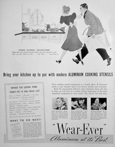 Wear-Everアルミニウムキッチン用品の広告、1939 作： Unbekannt
