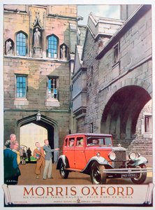 1930年のモリスオックスフォードモーターカーの広告 作： Unbekannt
