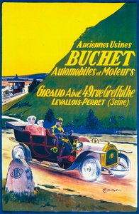 ブシェ車の広告、c1910s 作： Unbekannt