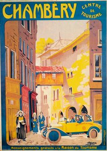 シャンベリー、フランス、c1920sでの観光の広告