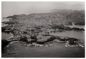 ツェッペリンからの日本の荻野浜の航空写真、1929 1933 作： Unbekannt