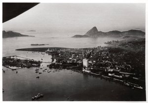 1930年にツェッペリンから見たブラジル、リオデジャネイロの航空写真、1933年