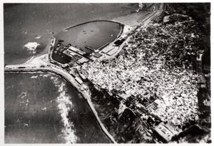 1930年にツェッペリンから見たモロッコのタンジールの航空写真、1933年 作： Unbekannt