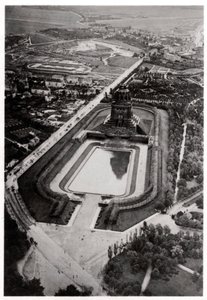 ツェッペリン帝国、1933年1933年からドイツ、ライプツィヒ、Volkerschlachtdenkmalの航空写真 作： Unbekannt