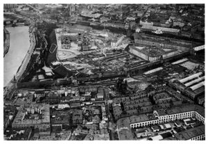 1930年にツェッペリンから見たソ連のクレムリン、モスクワ、ソビエト連邦の航空写真 作： Unbekannt