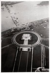 1928年1933年、ツェッペリンから見た米国ワシントンDCのリンカーン記念館の航空写真