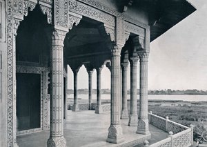 アグラ。ジャスミンタワーのバルコニー、c1910。 作： Unbekannt