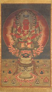 愛染明王、14世紀。