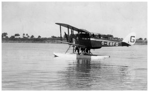 アランコバムスデハビランドDH50がイラクのチグリスに上陸、1926年