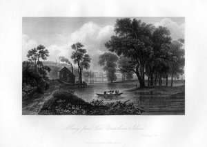 1855年、ニューヨーク州ヴァンウンセランズ島のアルバニー 作： Unbekannt