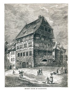 アルバートデューラーズハウス、ニュルンベルク、ドイツ、1893 作： Unbekannt