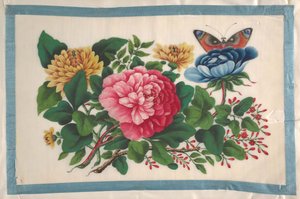 花の12の絵を含むアルバム、19世紀。 作： Unbekannt