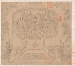 道教と仏教のテーマのアルバム、1200年代。 作： Unbekannt