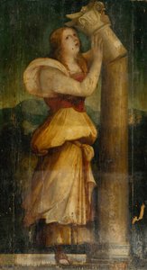 柱が折れた女性の寓意像 作： Unbekannt