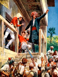 アレクサンダーバーンズ、スコットランドの外交官、1841年の最初の英アフガン戦争中にアフガニスタン人によって殺害されました。 作： Unbekannt