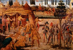 アレクサンダー大王がダリウスを訪問、紀元前4世紀、紀元前15世紀 作： Unbekannt