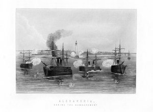 アレキサンドリア、爆撃中、1882年、19世紀 作： Unbekannt