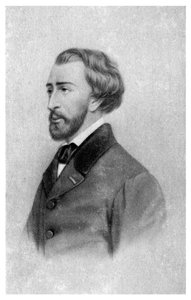 アルフレッド・ド・ムセット、フランスのロマンチック劇作家、詩人、画家、c1845-1890 作： Unbekannt