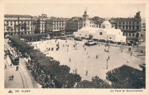 アルジェ-Place du Gouvernement、c1900