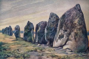 カルナック、ブルターニュ、フランス、c1920の近くのAlinements
