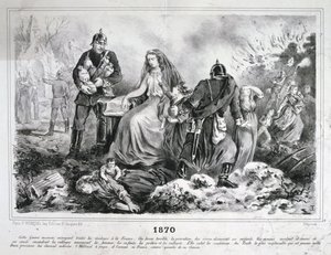 寓意的な漫画、フランコプロイセン戦争、1870年から1871年 作： Unbekannt