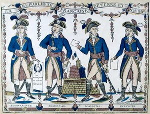 ボナパルト、オージェロー、マシーナ、ベルフィエ、フランスの寓話、1789年 作： Unbekannt