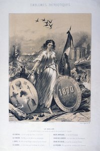 フランスの愛国的なエンブレムの寓意、1870
