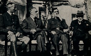 1943年1月、1945年1月、フランスのモロッコのカサブランカでの同盟会議。 作： Unbekannt