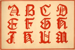 アルファベット、AM、大文字 作： Unbekannt