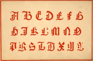 アルファベット、アルファベットAZ、大文字 作： Unbekannt