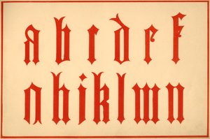 アルファベット、英字、小文字 作： Unbekannt