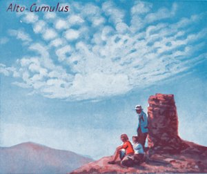 Alto-Cumulus-1935個の主要な雲の形、空、1935年 作： Unbekannt